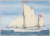 'Saron' af Esbjerg ‎(E.2)‎ malet 1914 af Ejnar S. Olsen. 18 x 24 cm